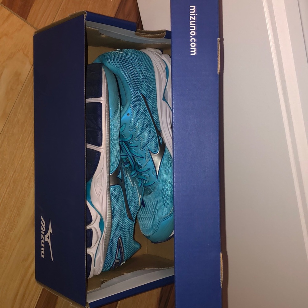 Mizuno Wave Rider 20 Running Shoes In Teal Blue